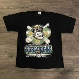 Vintage Y2K Mahoning Valley Scrappers T Shirt MILB‎ Cleveland Indians Affiliate